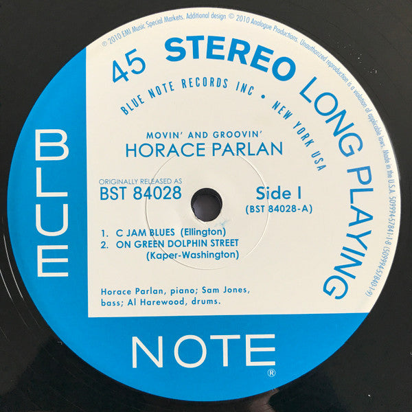 Horace Parlan : Movin' & Groovin' (2x12", Album, Ltd, Num, RE, 180)