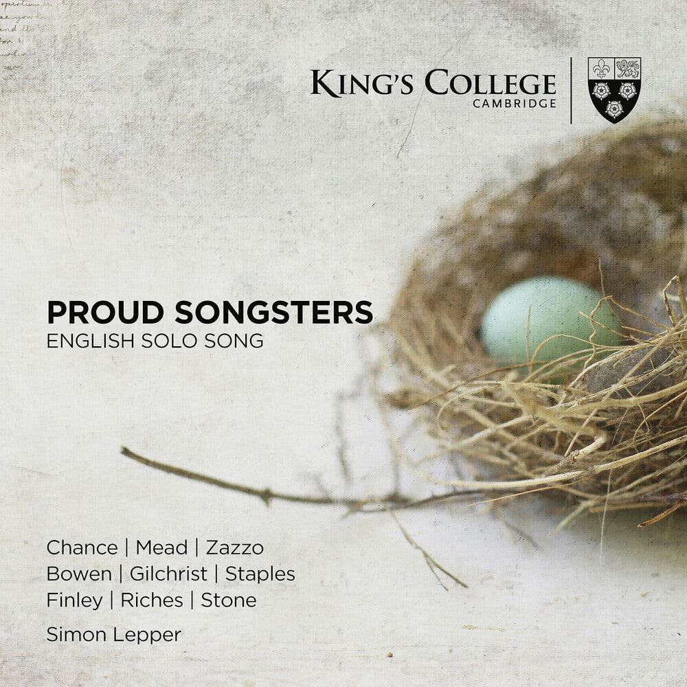 the album cover for Proud Songsters: English Solo Song - Proud Songsters: English Solo Song