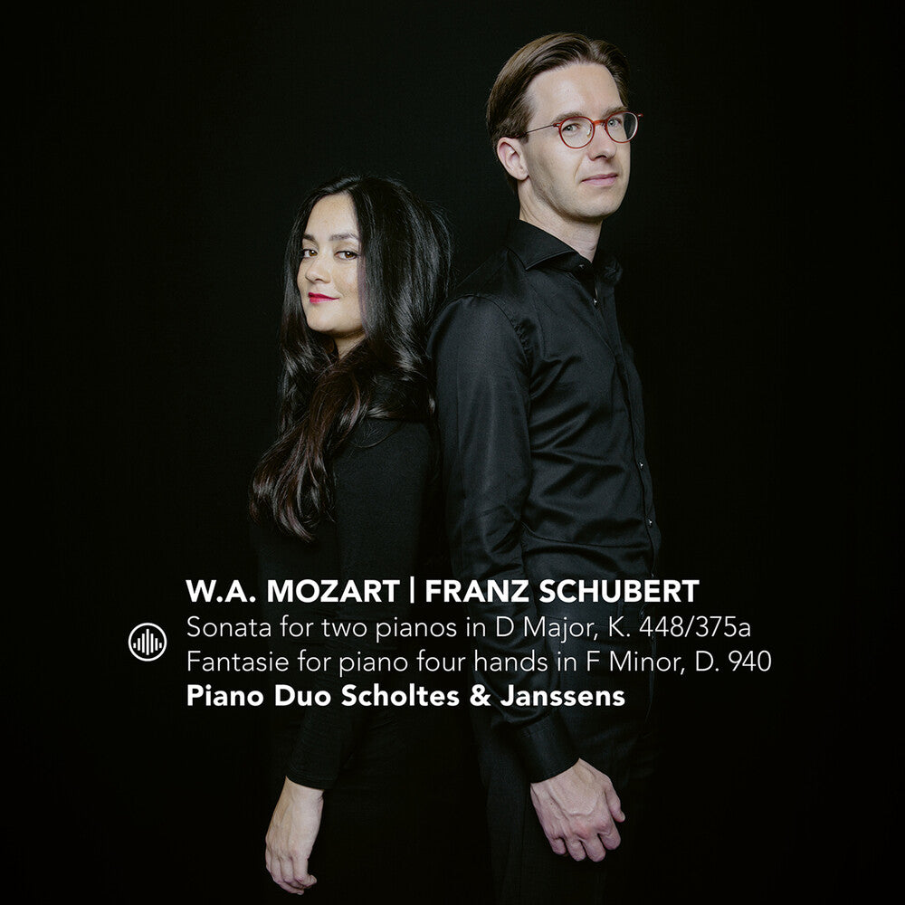 the album cover for Mozart / Piano Duo Scholtes & Janssens - Sonata for Two Pianos