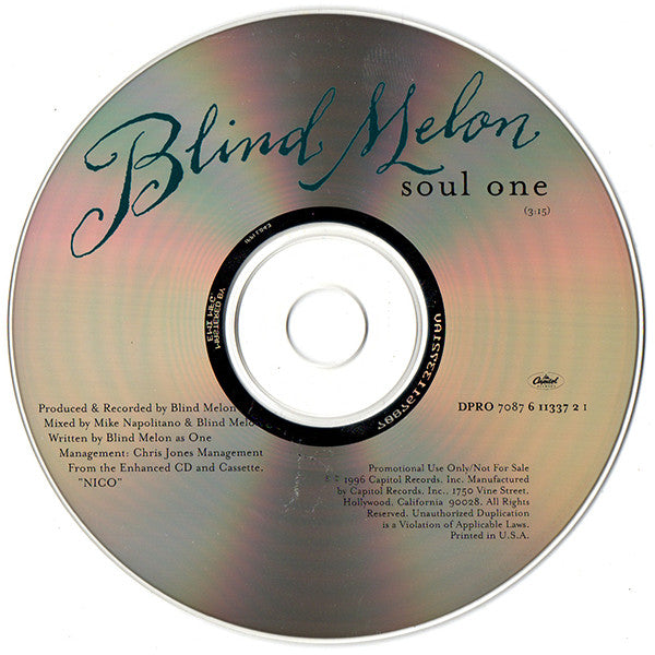 Blind Melon : Soul One (CD, Promo)