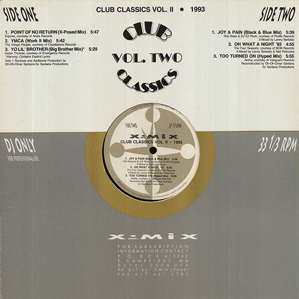 Various : X-Mix Club Classics Vol. 2 (12", Comp, Promo)