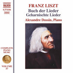 the album cover for Liszt / Dossin - Buch Der Lieder