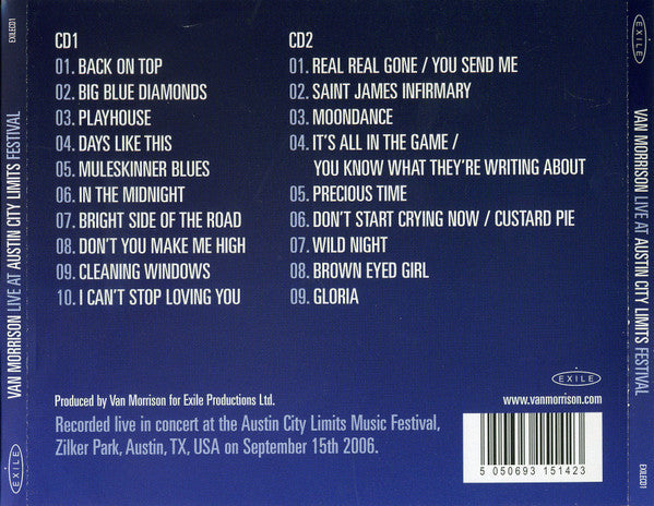 Van Morrison : Live At Austin City Limits Festival (2xCD, Album)