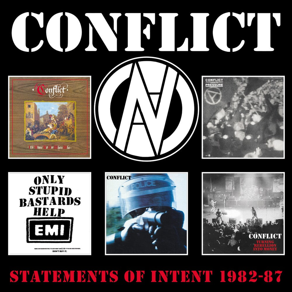 the album cover for Conflict - Statements Of Intent 1982-1987