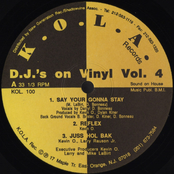 Various : D.J.'s On Vinyl Vol. 4 (12")