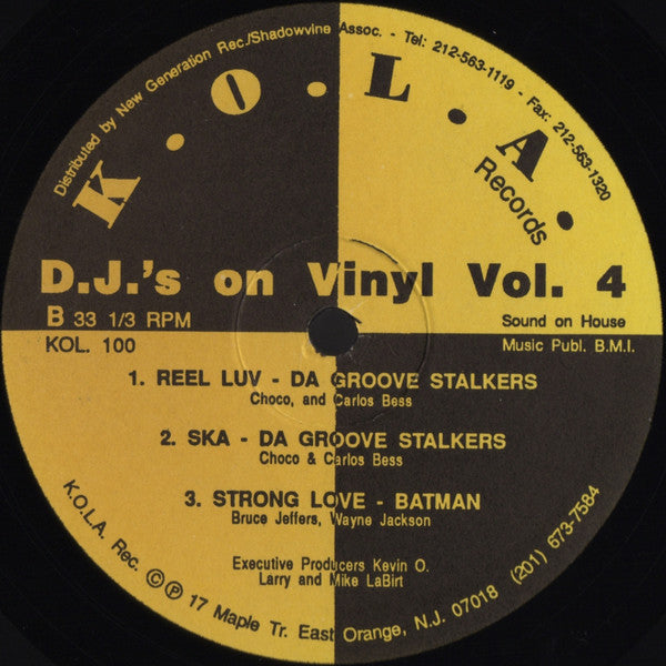 Various : D.J.'s On Vinyl Vol. 4 (12")