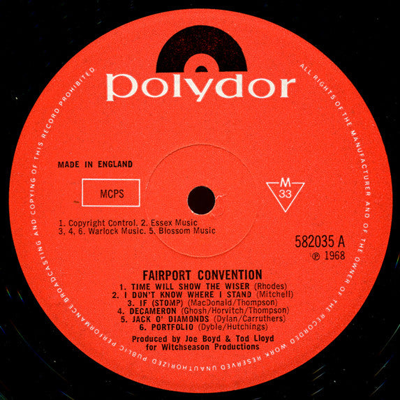 Fairport Convention : Fairport Convention (LP, Album, Mono)