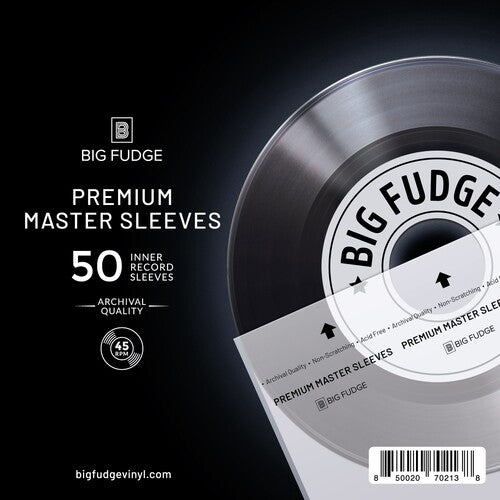 Big Fudge - 7 Inch 45RPM Vinyl Record Premium Master Inner Sleeves 50 Pack Clear (Vinyl Accessories)