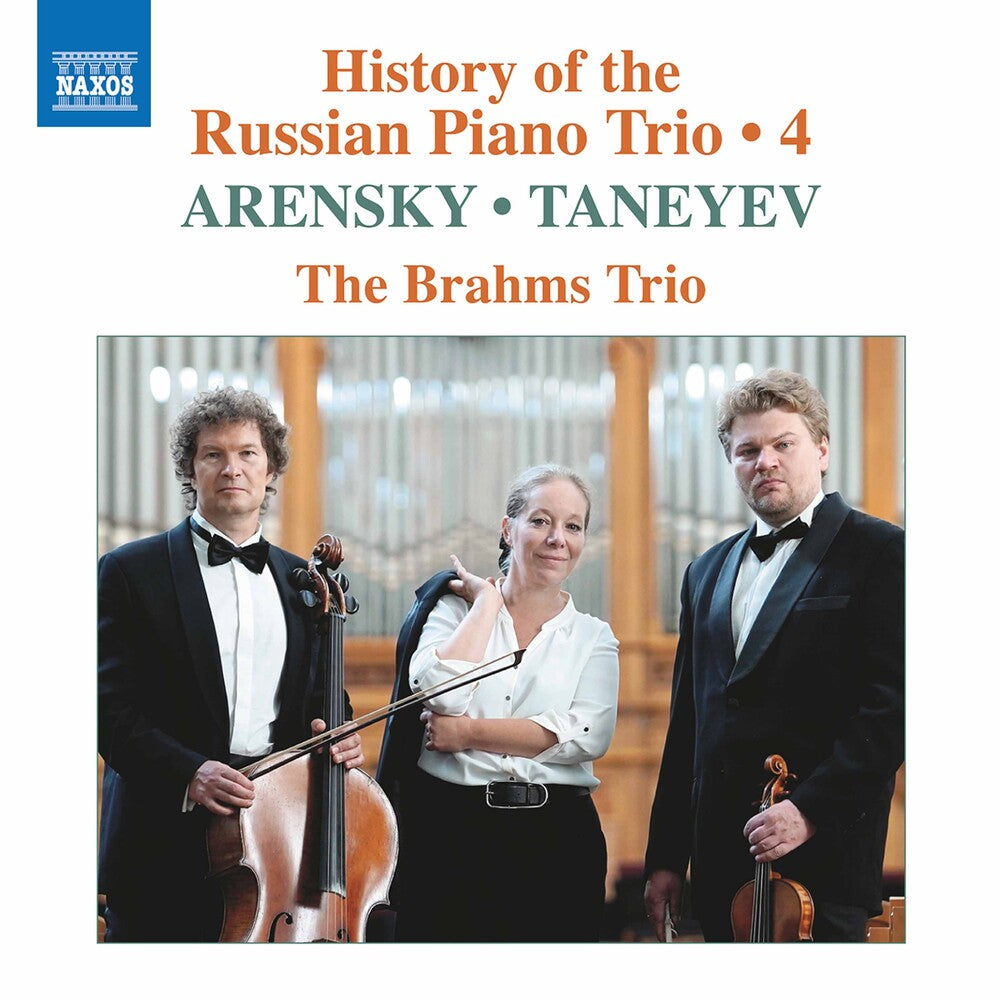 the album cover for Arensky / Brahms Trio - History Of The Russian 4