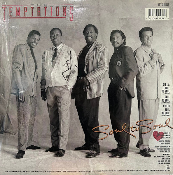 The Temptations : Soul To Soul (12", Single)