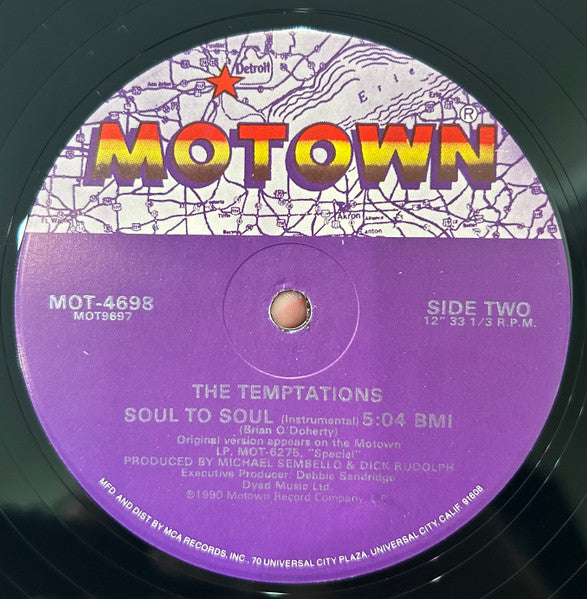 The Temptations : Soul To Soul (12", Single)