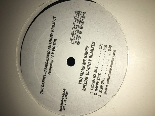 Darryl James/David Anthony* Featuring Fay Victor : You Make Me Happy (12", Promo)