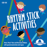 the album cover for Rosemary Hallum/ Glass,Henry Buzz - Rhythm Stick Activities
