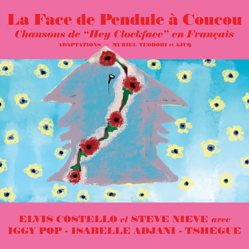 the album cover for Elvis Costello - La Face de Pendule à Coucou EP [Indie Exclusive Limited Edition Neon Coral Vinyl]