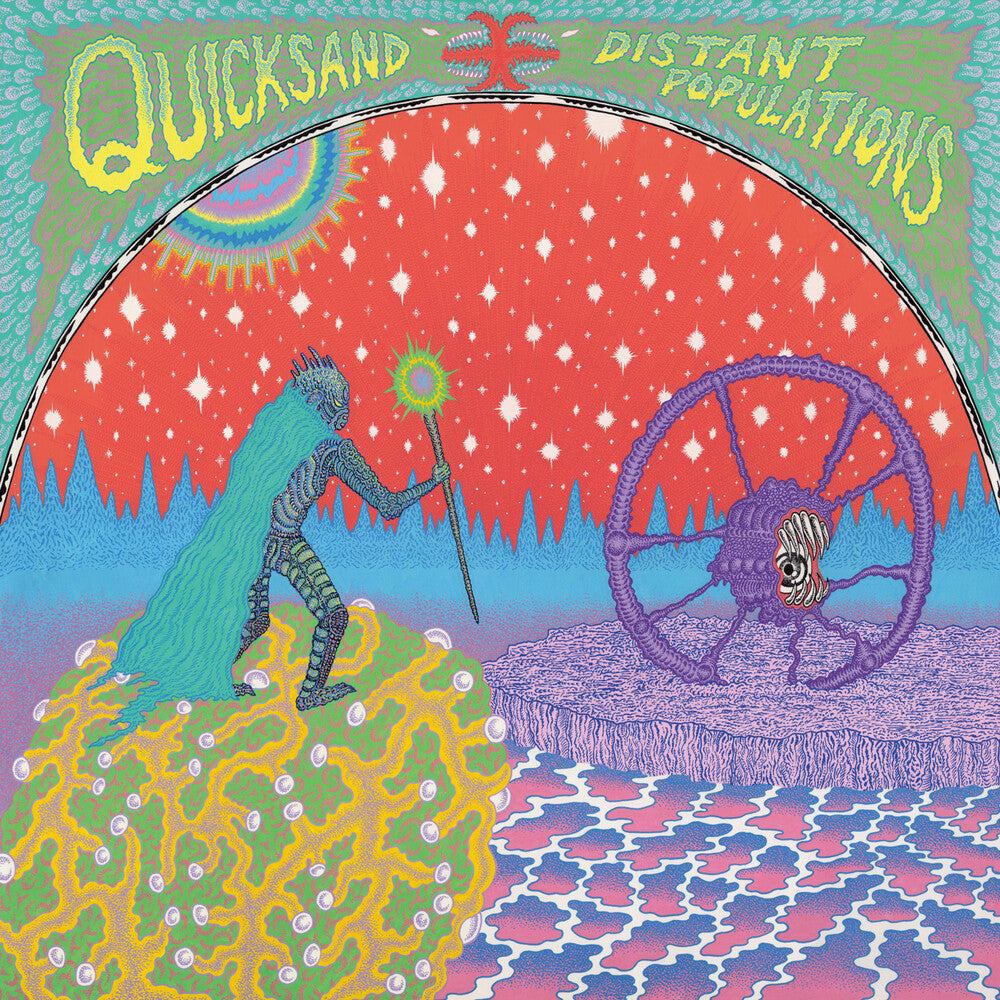 the album cover for Quicksand - Distant Populations [Indie Exclusive Limited Edition Purple Cloudy LP]