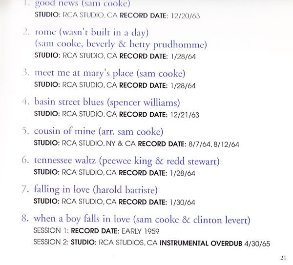 Sam Cooke : Keep Movin' On (SACD, Hybrid, Comp, RM)