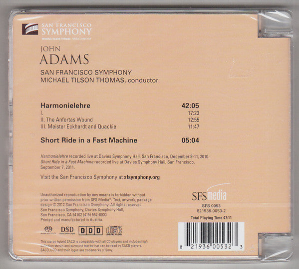 Adams* - San Francisco Symphony, Michael Tilson Thomas : Harmonielehre / Short Ride In A Fast Machine (SACD, Hybrid, Multichannel, Album)