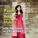 the album cover for Anja Harteros/ Gergiev / Munchner Philharmoniker - Wagner / Berg / Mahler: Orchesterlieder (Uk)