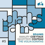 the album cover for Amaury Coeytaux/ Couteau,Geoffroy - Brahms: The 3 Violin Sonatas
