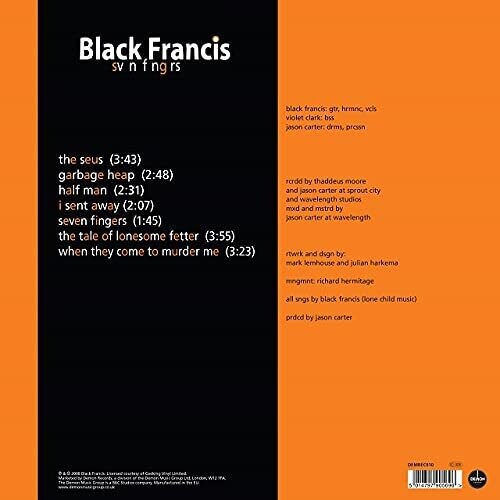 Black Francis - Svn Fngrs [Vinilo de 140 gramos, naranja y blanco, dividido en color] (Vinilo)