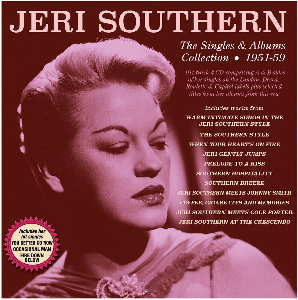 the album cover for Jeri Southern - The Singles & Albums Collection 1951-59