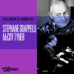 the album cover for Grappelli, Stephane / Tyner, McCoy - Live at Warsaw Jazz Jamboree 1991