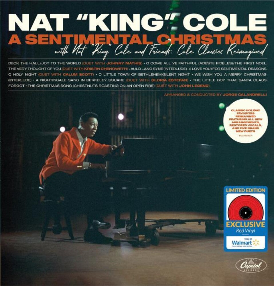 the album cover for Nat ColeKing - Sentimental Christmas With Nat King Cole & Friends