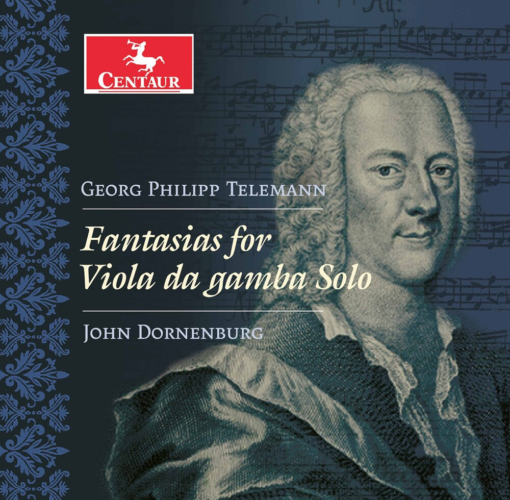 the album cover for Telemann / Dornenburg - Fantasias For Viola Da Gamba
