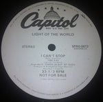 Light Of The World : I Can't Stop (12", Ltd, Promo)