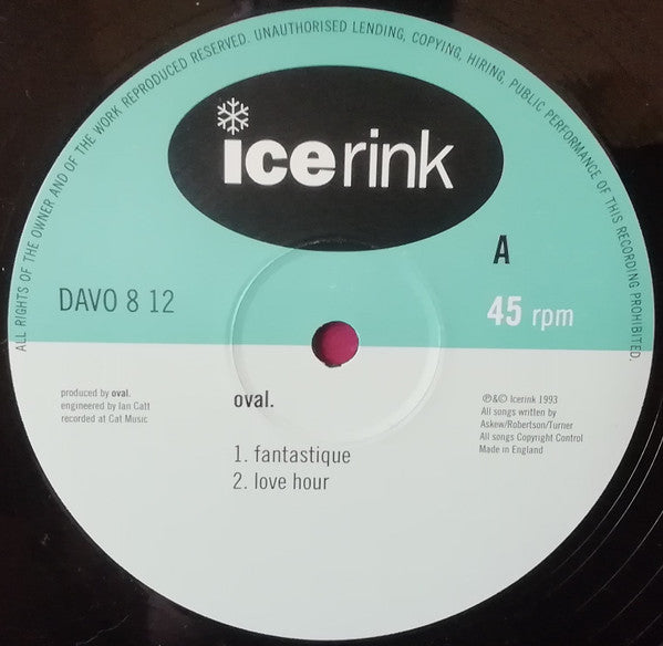 Oval (2) : Fantastique / Love Hour (12", Maxi)