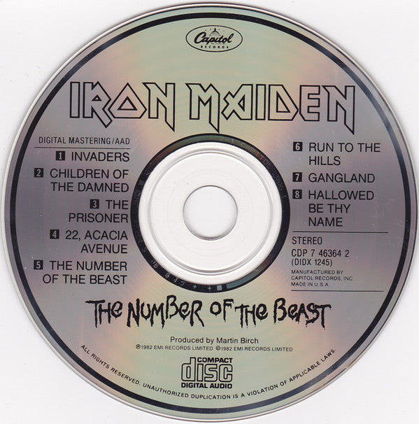 Iron Maiden : The Number Of The Beast (CD, Album, RE, CAP)