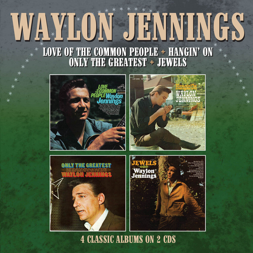 the album cover for Waylon Jennings - Love Of Common / Hangin / Only Greatest / Jewels