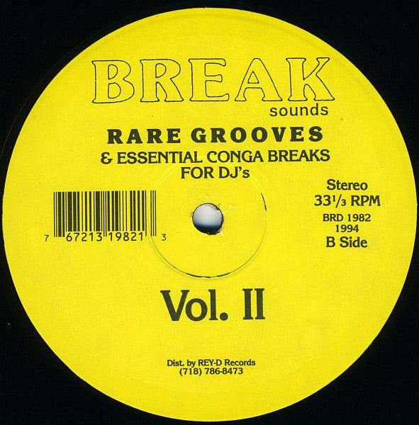Unknown Artist : Rare Grooves & Essential Conga Breaks For DJ's Vol II (12", EP, Ltd)