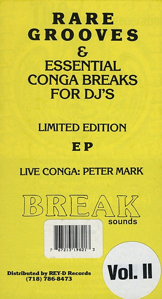 Unknown Artist : Rare Grooves & Essential Conga Breaks For DJ's Vol II (12", EP, Ltd)