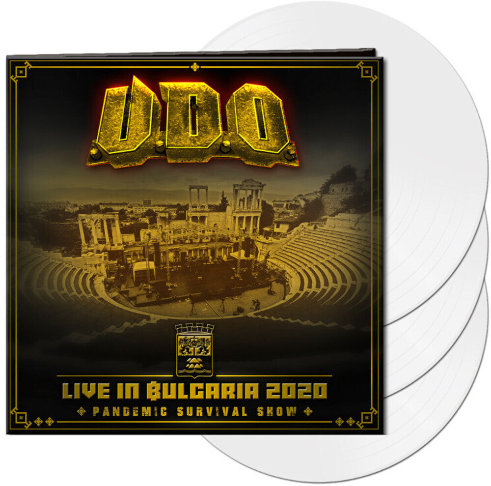 the album cover for U.D.O. - Live In Bulgaria 2020 - Pandemic [Indie Exclusive] (White)