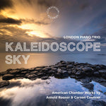 the album cover for Cooman / London Piano Trio - Kaleidoscope Sky