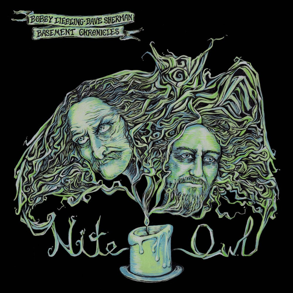 the album cover for Bobby Liebling/ Dave Sherman Basement Chronicles - Basement Chronicles: Nite Owl [Colored Vinyl] (Grn)