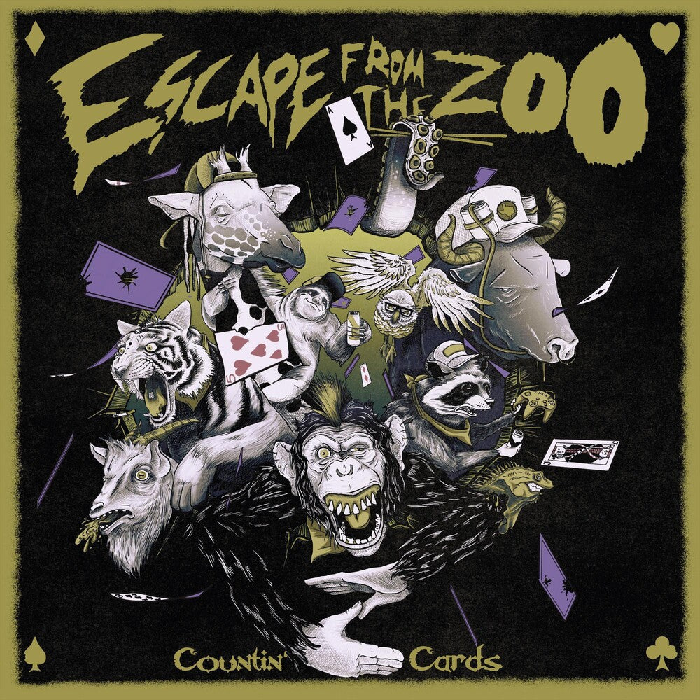 the album cover for Escape From The Zoo - Countin' Cards