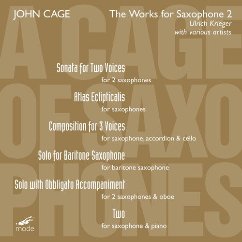the album cover for Ulrich Krieger - Works for Saxophone I