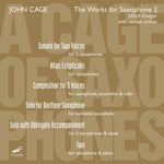 the album cover for Ulrich Krieger - Works for Saxophone I