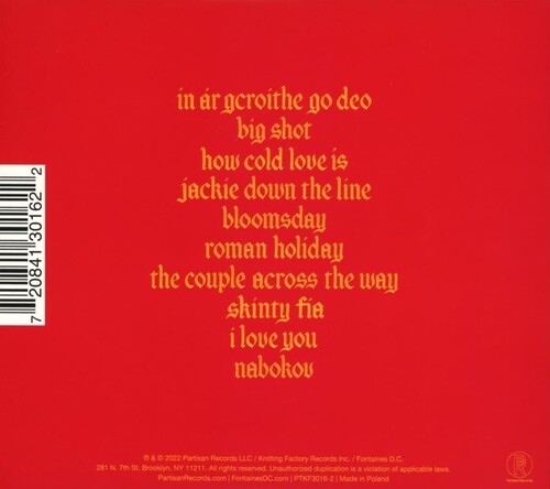 フォンテーヌ DC - スキンティ フィア (CD)