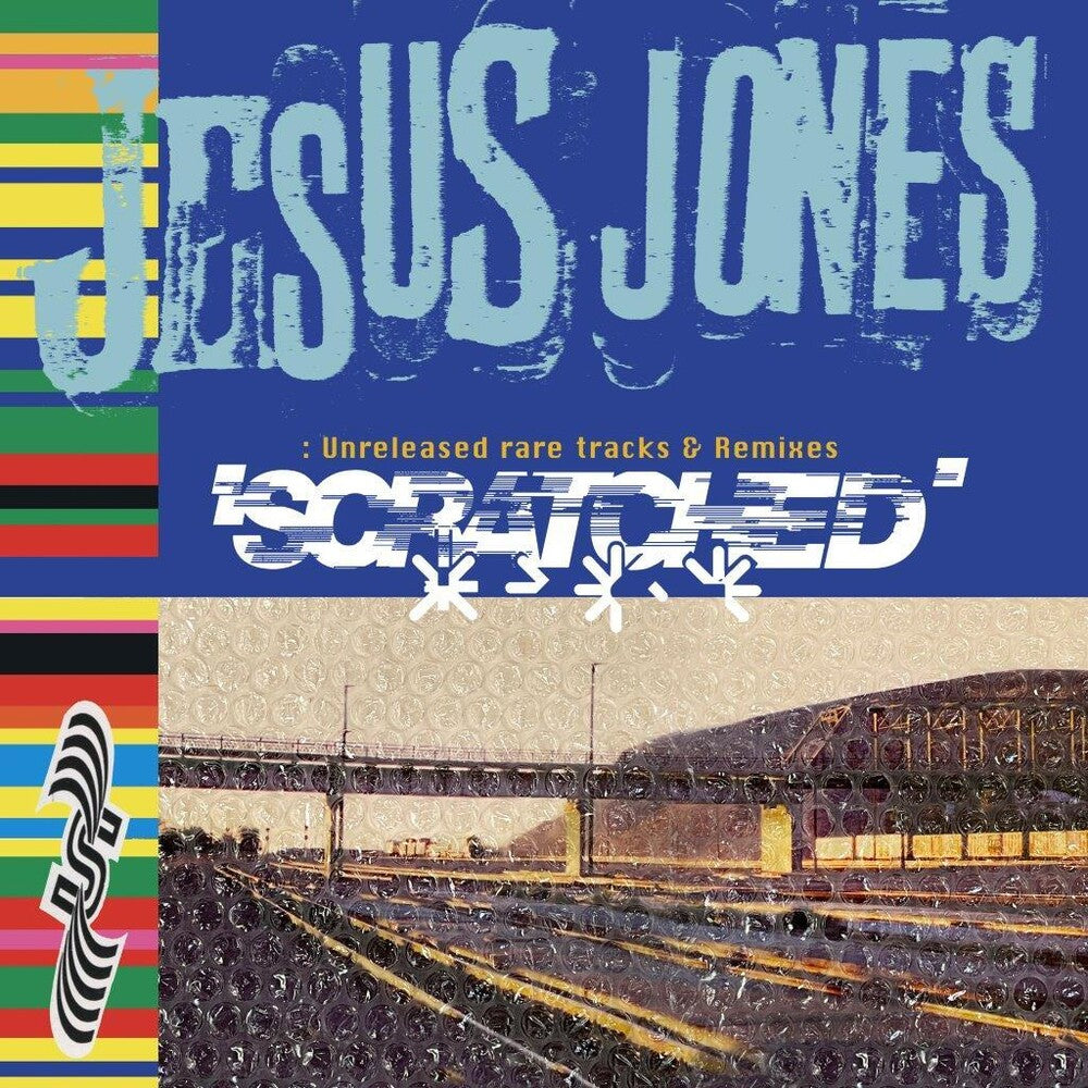 the album cover for Jesus Jones - Scratched - Unreleased Rare Tracks & Remixes [RSD 2022]