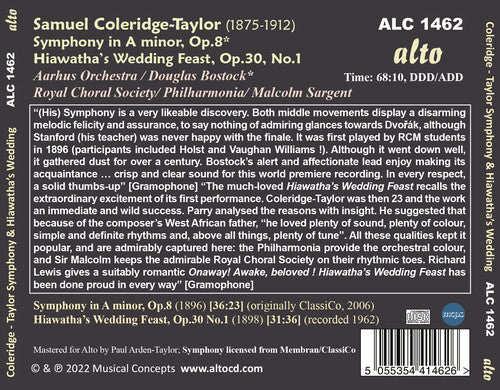 Douglas Bostock - Samuel Coleridge-Taylor: Sinfonía en la menor/El banquete de bodas de Hiawatha (CD)