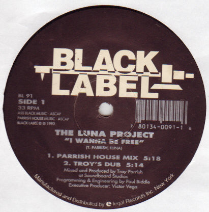 The Luna Project* : I Wanna Be Free (12")