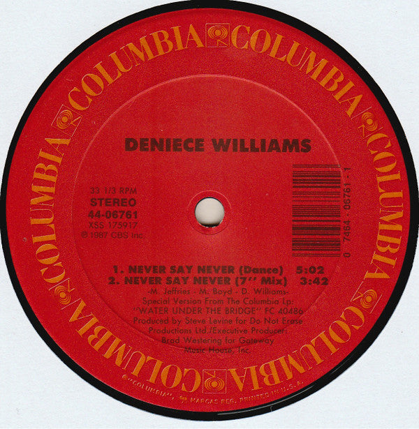 Deniece Williams : Never Say Never (12")