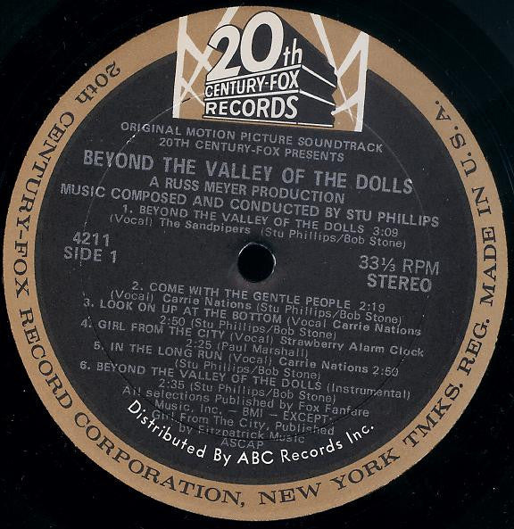 Various : Beyond The Valley Of The Dolls - Original Soundtrack Album (LP, Album)