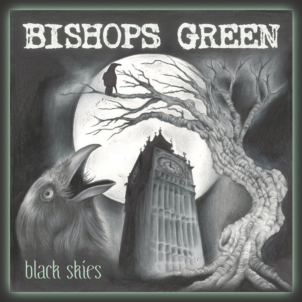 the album cover for Bishops Green - Black Skies