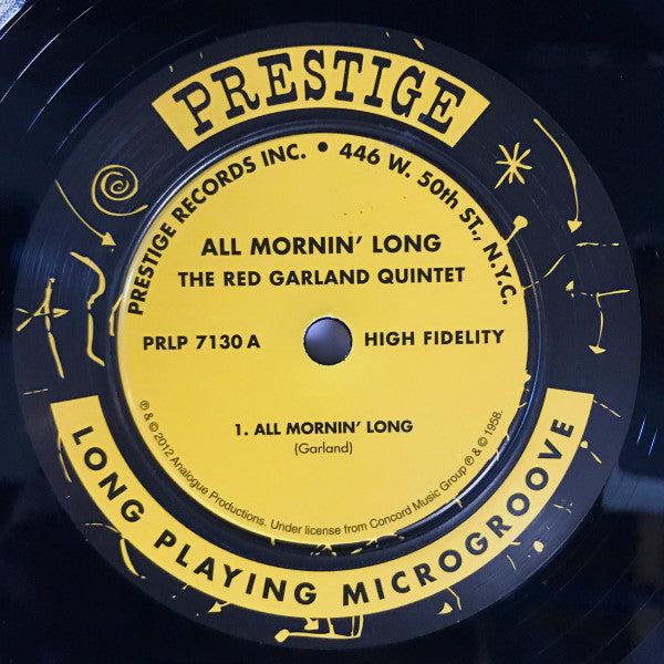 The Red Garland Quintet : All Mornin' Long (LP, Album, Mono, Ltd, Num, RE, 200)