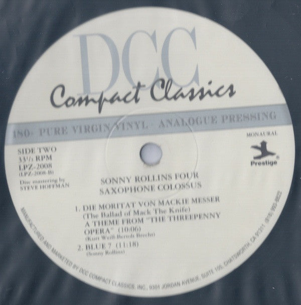 Sonny Rollins : Saxophone Colossus (LP, Album, Mono, Ltd, Num, RE, RM, 180)