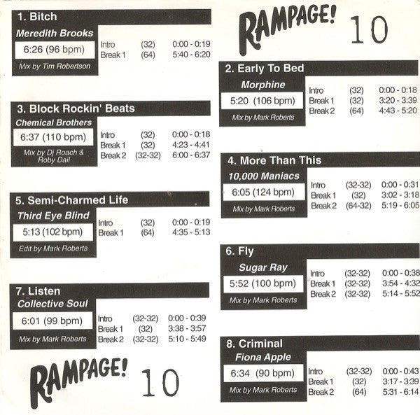 Various : Rampage! 10 (CD, Comp, Promo)